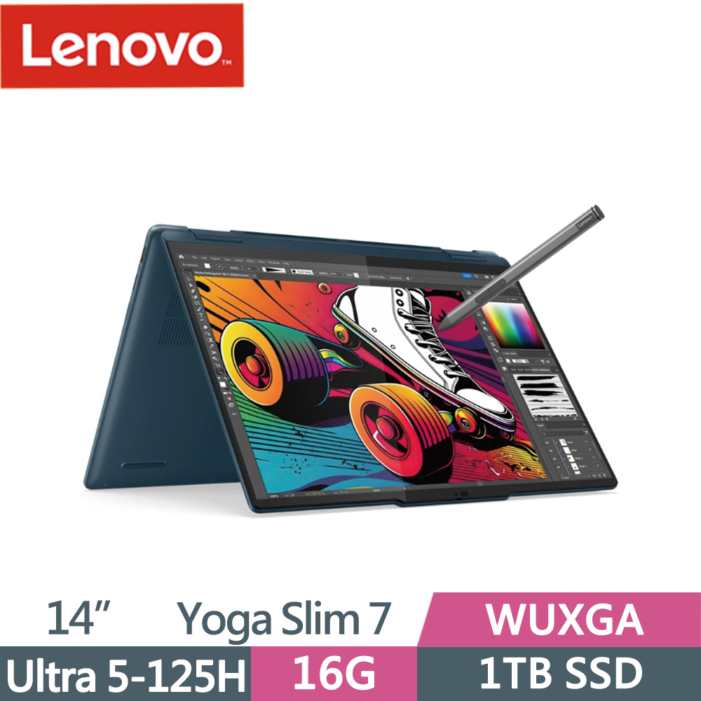 Lenovo Yoga Slim 7 83DJ002LTW 灰(Ultra 5-125H/16G/1TB SSD/W11/2.8K OLED/14)