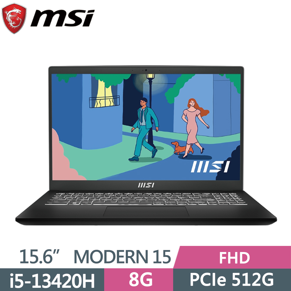MSI 微星 Modern 15 H B13M-012TW 黑(i5-13420H/8G/512G SSD/W11/FHD/15.6)
