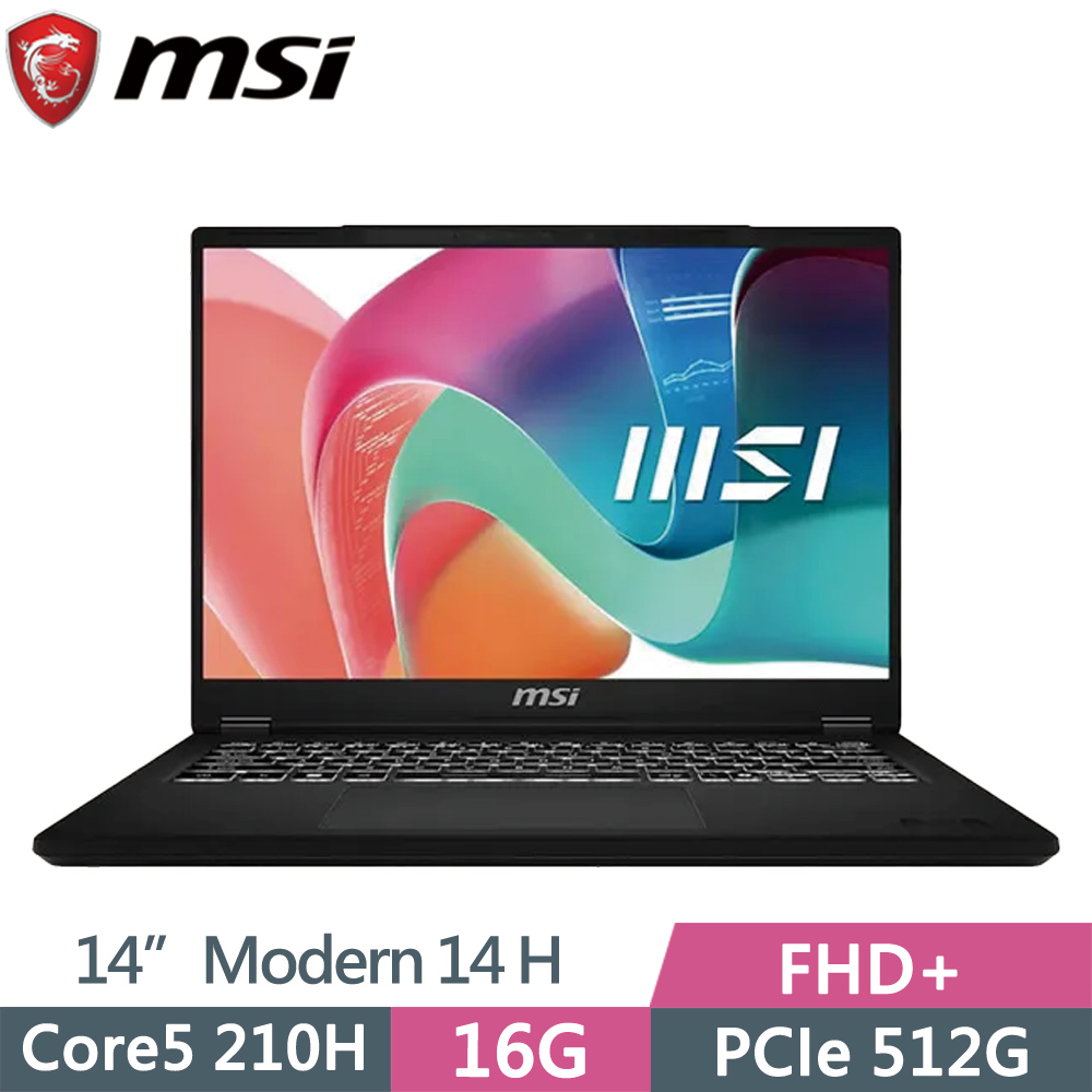 MSI 微星 Modern 14 H D2RMG-428TW (Core 5 210H/8G+8G/512G SSD/W11/FHD+/14)