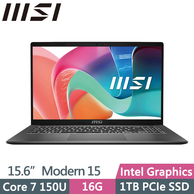 MSI 微星 Modern 15 F1MXG-1023TW(Core 7 150U/16G/1TB SSD/15.6吋FHD/W11)商用筆電