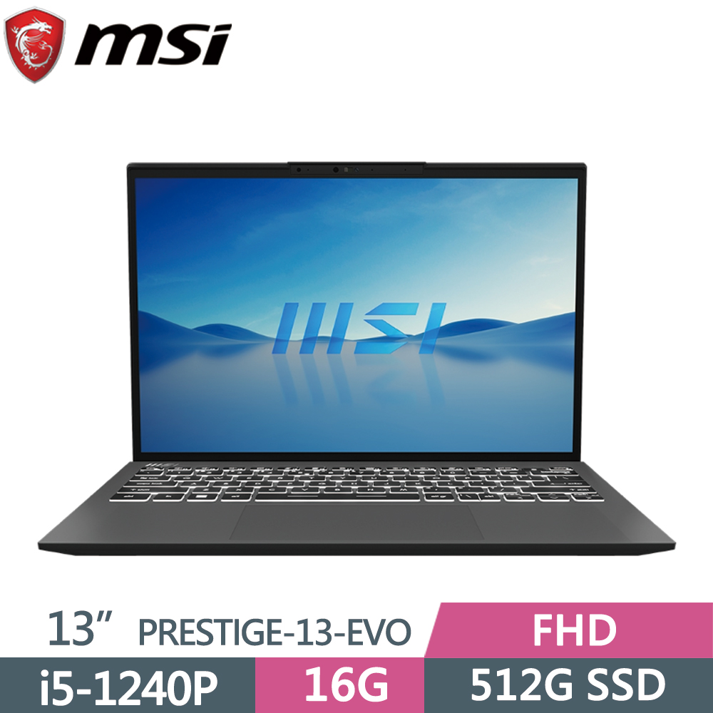 MSI 微星 Prestige 13Evo A12M-234TW 黑(i5-1240P/16G/512G SSD/Win11/FHD/13)