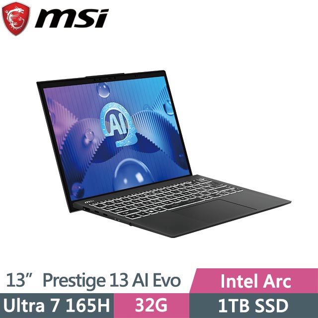 MSI 微星 Prestige 13 AI Evo A1MG-095TW (Ultra 7 165H/32G/1TB/Win11Pro/13吋)