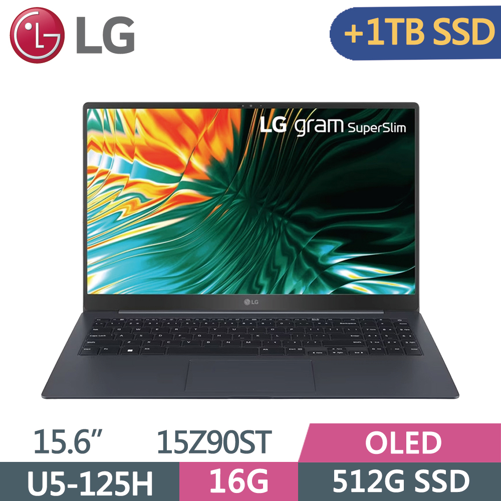 LG gram 15Z90ST-G.AA55C2 海王星藍(Ultra 5-125H/16G/512G+1T SSD/W11/FHD/EVO/15.6)特仕