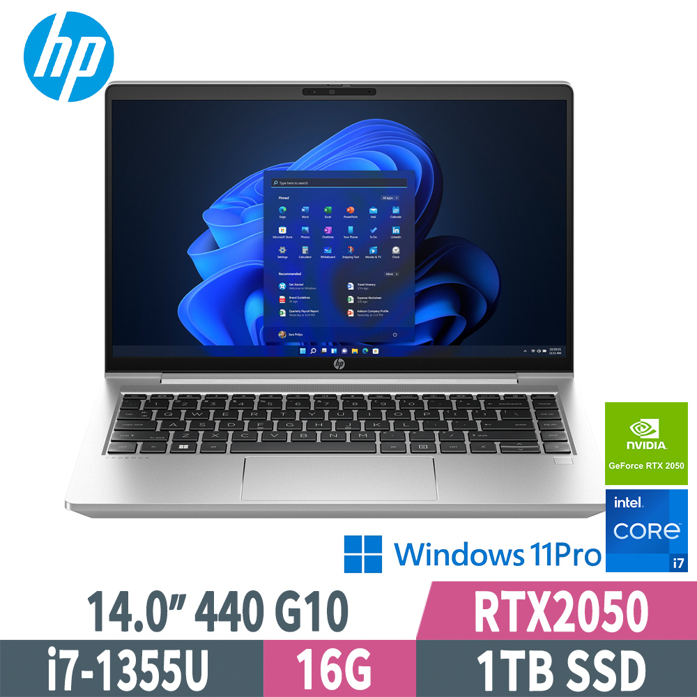 HP ProBook 440 G10 8G0L4PA (i7-1355U/16G/1TB SSD/RTX2050/W11P/14)