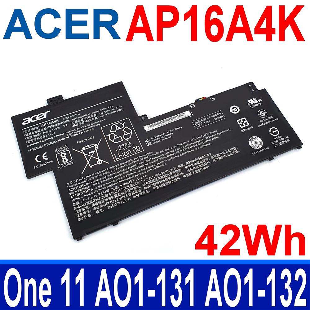 ACER AP16A4K 宏碁電池 Aspire One 11 AO1-131 AO1-132 Swift 1 SF113-31 S5-371