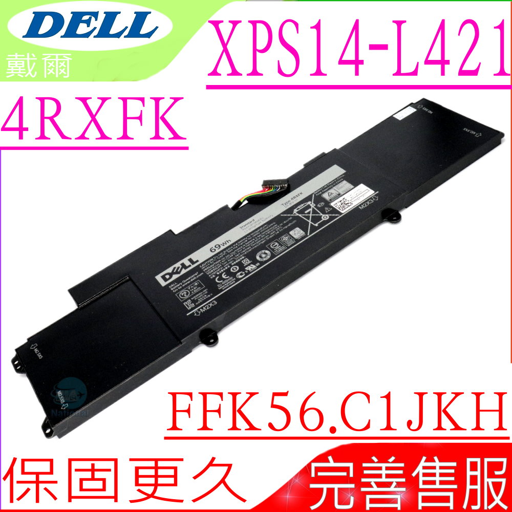 DELL 電池-戴爾 XPS 14 L421,14-L421,4RXFK C1JKH,FFK56