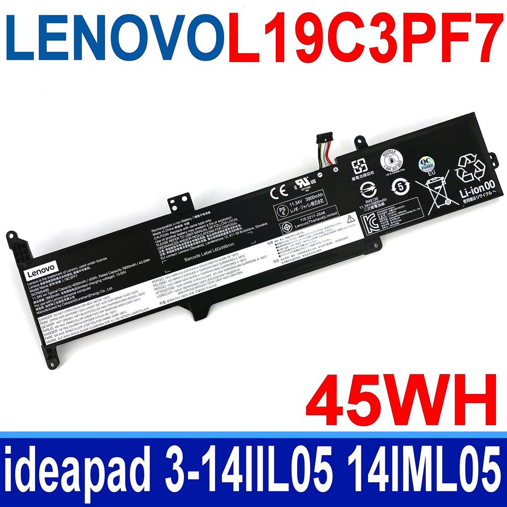 LENOVO L19C3PF7 聯想 電池 IdeaPad 3-14ADA05 3-14IIL05 3-14IML05