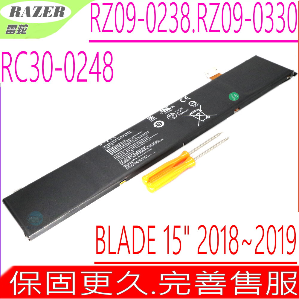 雷蛇 電池- Razer Blade RC30-0248, 15 GTX 1070 GTX 1060,RZ09-02385 RZ09-02386,RTX 207