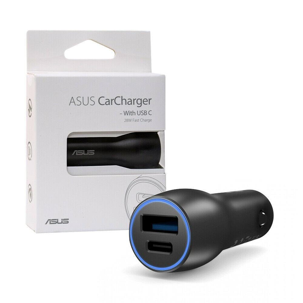 ASUS 華碩 原廠雙USB車載快速充電器 CarCHarger 28W (車充/雙輸出快充/ USB-C )