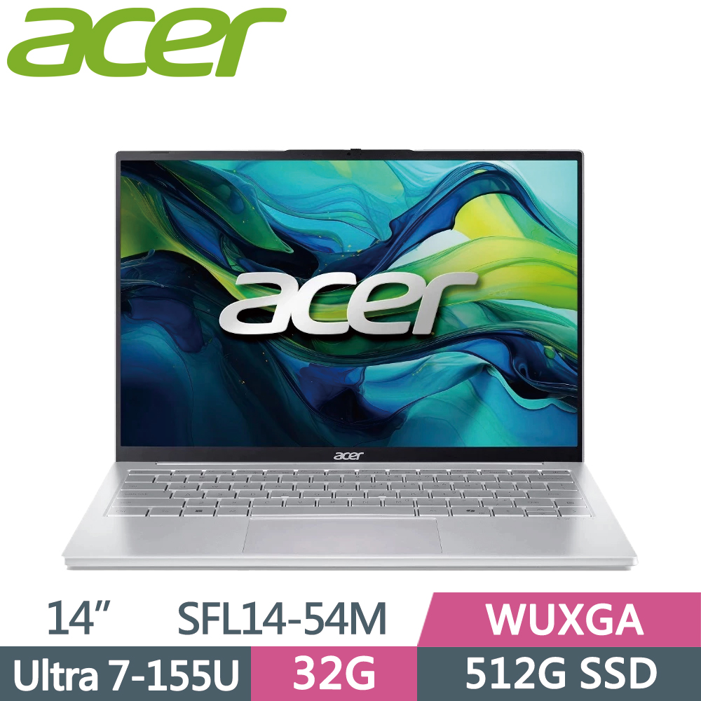 ACER Swift Lite 14 SFL14-54M-760F 銀 (Ultra 7-155U/32G/512G SSD/WUXGA/14/W11)