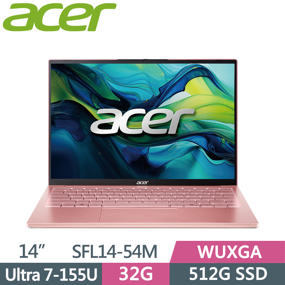 ACER Swift Lite 14 SFL14-54M-73E9 粉 (Ultra 7-155U/32G/512G SSD/WUXGA/14/W11)