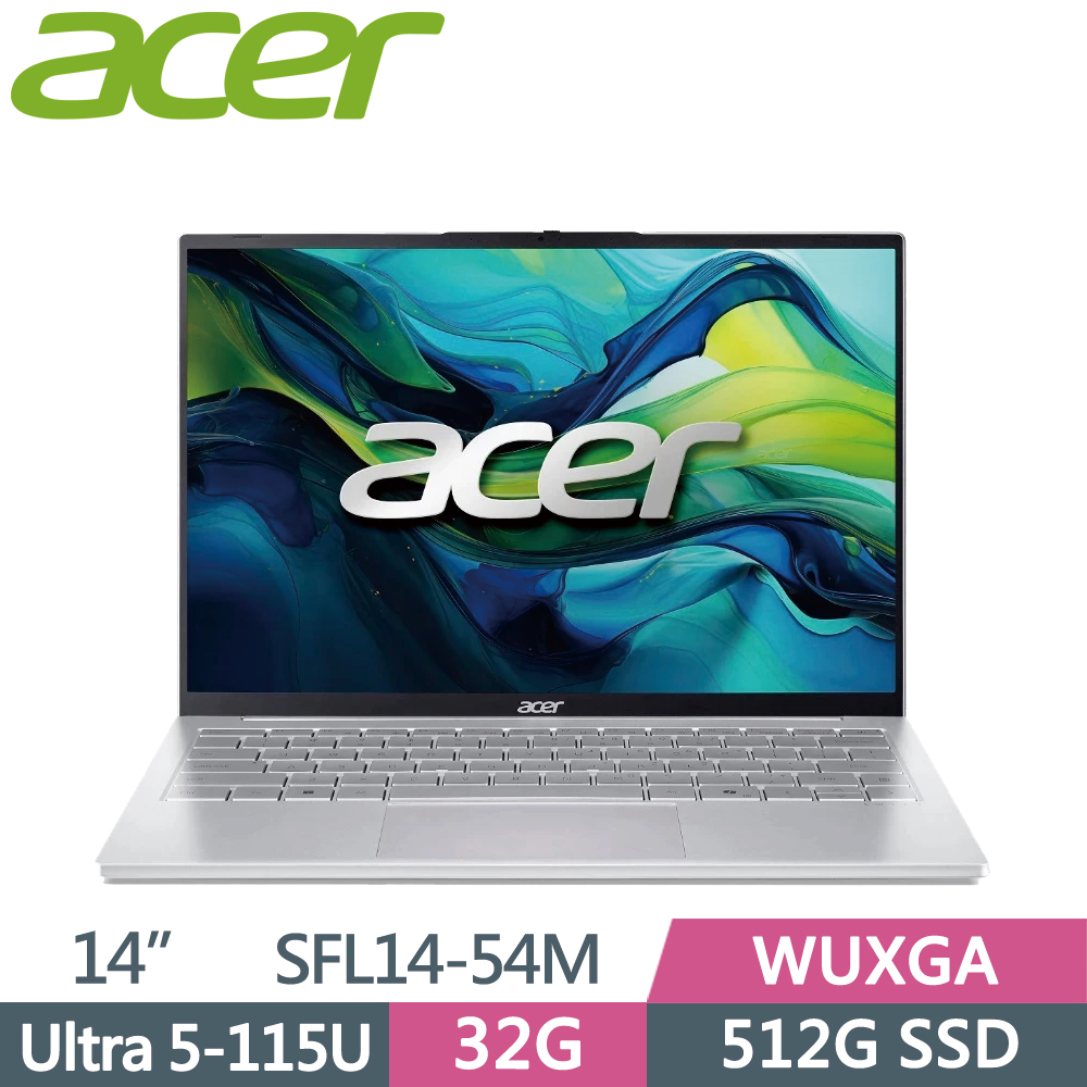ACER Swift Lite 14 SFL14-54M-54EW 銀 (Ultra 5-115U/32G/512G SSD/WUXGA/14/W11)