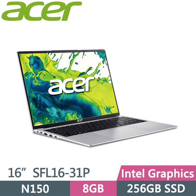 ACER 宏碁 Swift Lite 16 SFL16-31P-C6VL (N150/8GB/256GB/Win11/16吋) 筆電