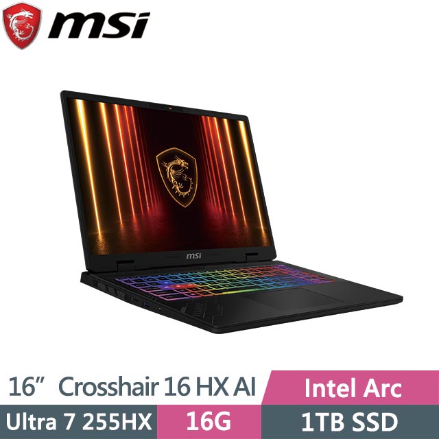 MSI 微星 Crosshair 16 HX AI D2XWFKG-024TW (Ultra 7 255HX/16G/1TB/Win11/RTX5060/16吋)