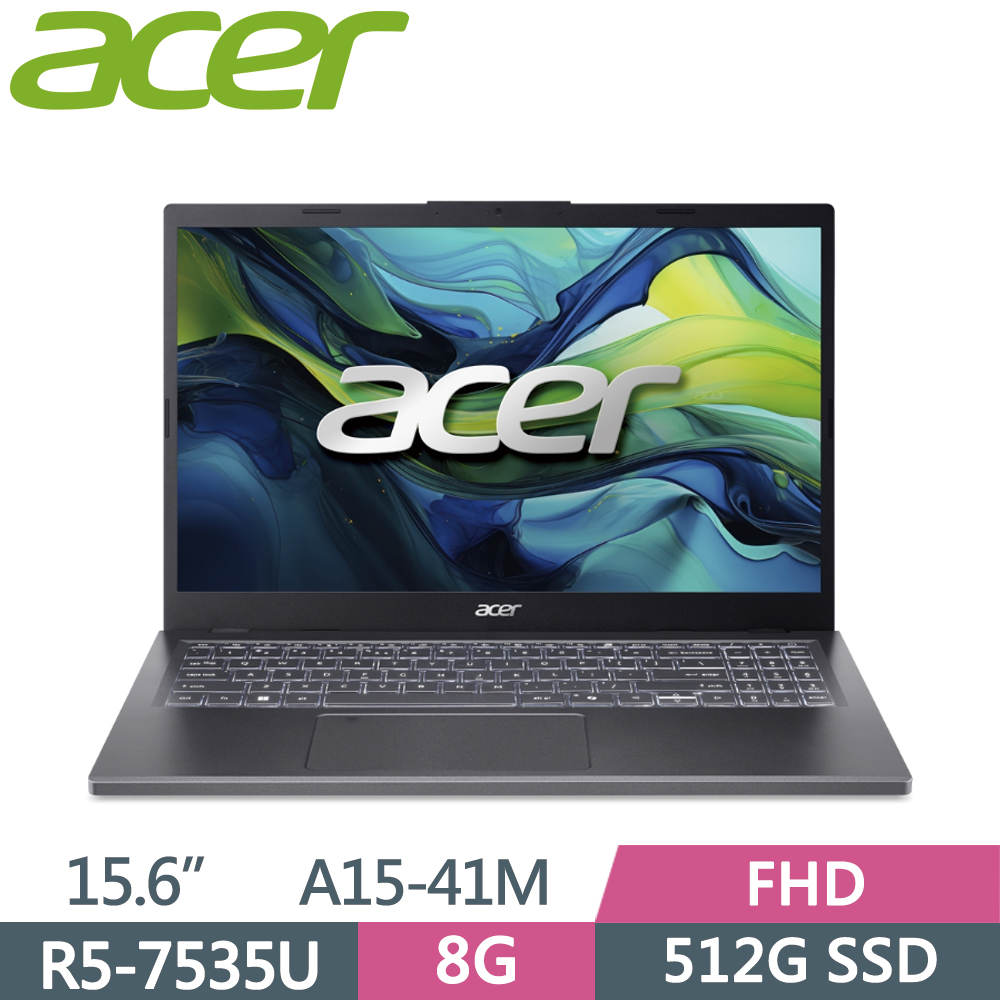 ACER Aspire A15-41M-R59U 灰(R5-7535U/8G/512G SSD/W11/FHD/15.6)