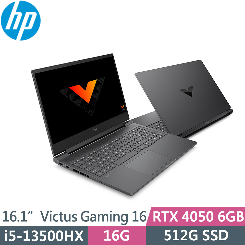 HP Victus Gaming 16-r0070TX 黑(i5-13500HX/16G/512G SSD/RTX4050 6G/W11/16.1)筆電