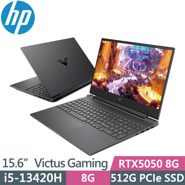 HP 惠普 Victus Gaming Laptop 15-fa2186TX (i5-13420H/8G/512G SSD/RTX5050 8G/15.6吋FHD/W11)電競筆電