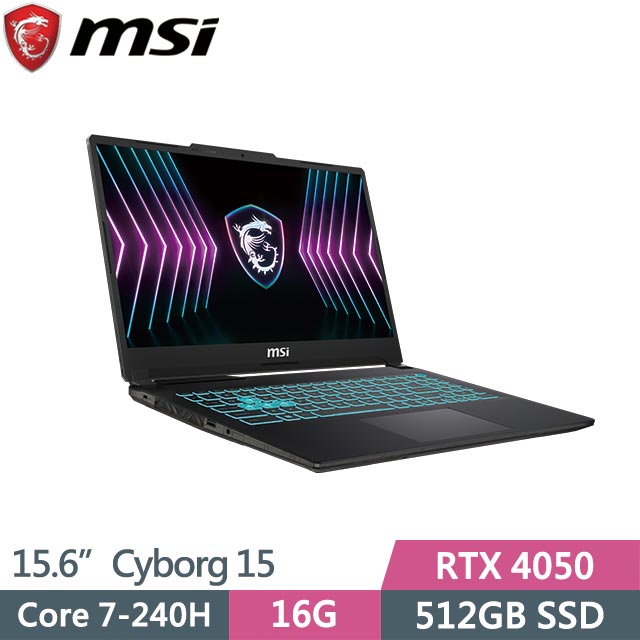 MSI 微星 Cyborg 15 A2RVE-2094TW (Core 7-240H/16G/512GB/RTX4050/Win11/15.6吋)