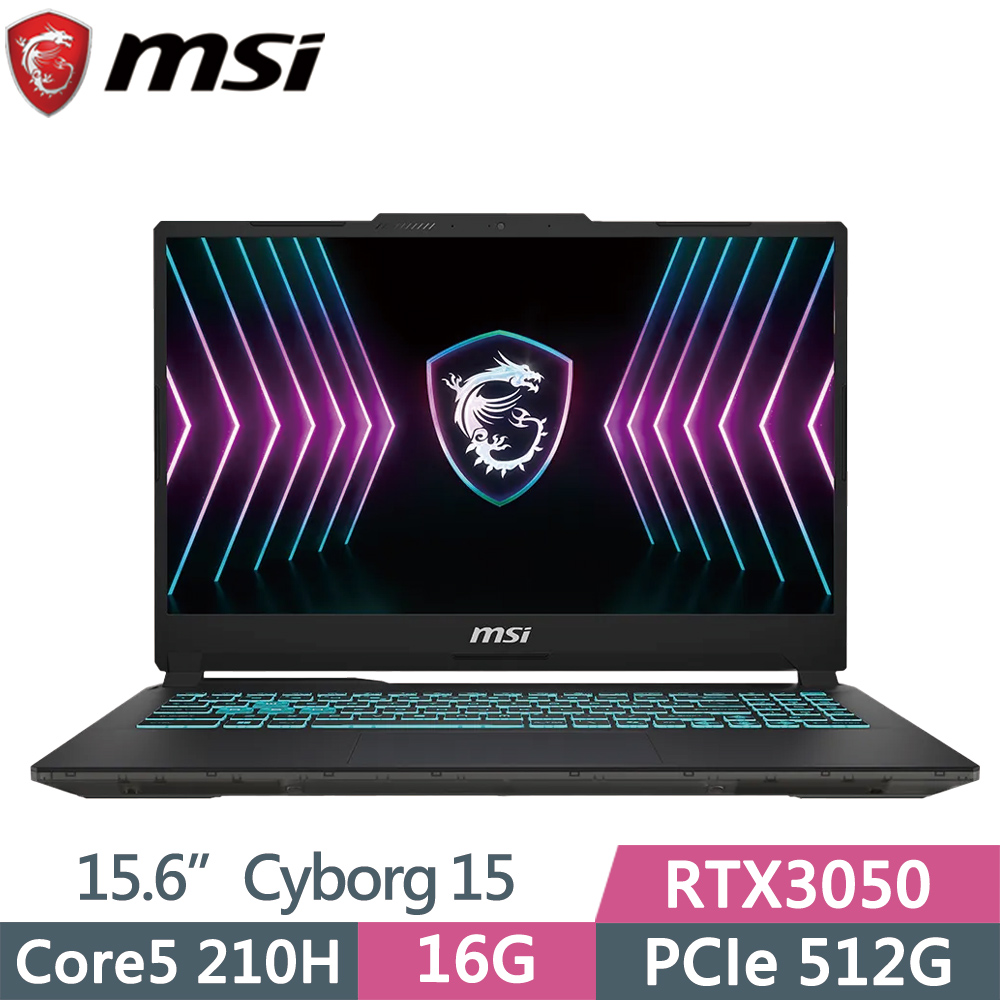 MSI 微星 Cyborg 15 A2RUDX-2288TW (Core 5 210H/16G/512G SSD/RTX3050/15.6/W11)