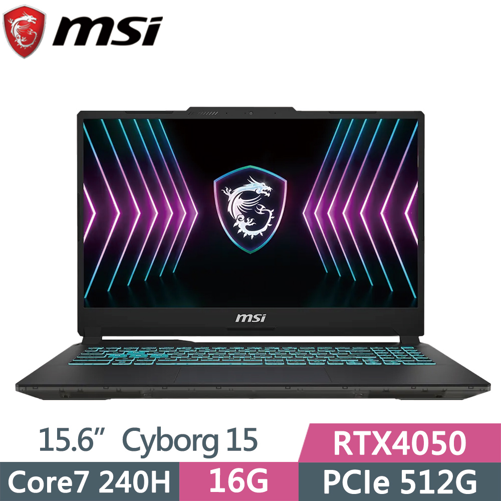 MSI 微星 Cyborg 15 A2RVE-2094TW (Core 7 240H/16G/512G SSD/RTX4050/15.6/W11)