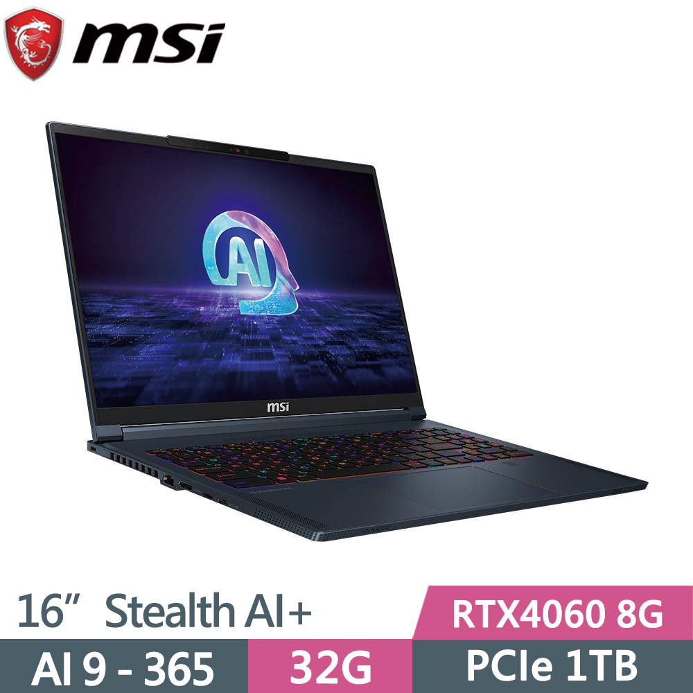 MSI Stealth A16 AI+ A3HVFG-058TW(Ryzen AI 9 365/32G/1TB SSD/RTX4060 8G/WIN11/16)