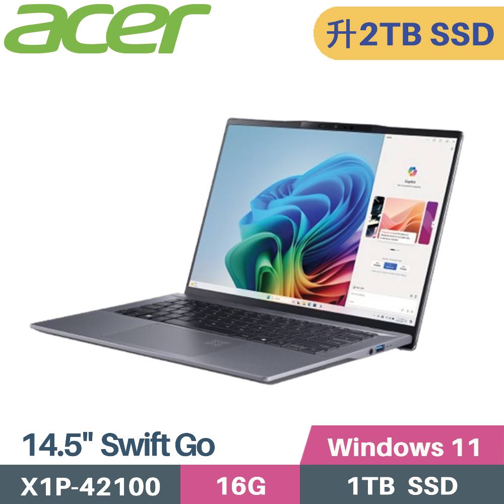 ACER Swift GO SFG14-01-X2EE (X1P-42100/16G/2TB SSD/W11/14.5)特仕