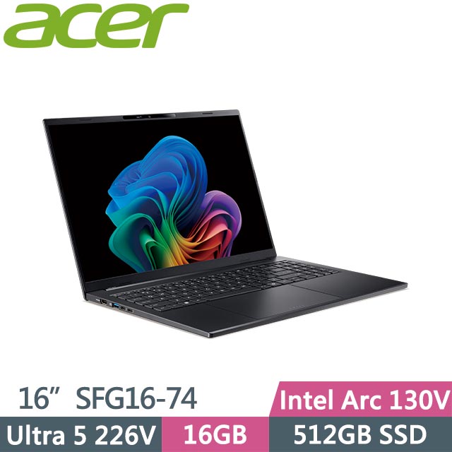 ACER 宏碁 Swift Go SFG16-74-59TK (Ultra 5 226V/16GB/512GB/Win11/16吋) 筆電