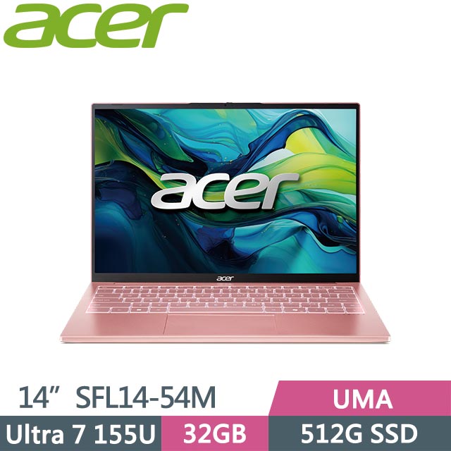 ACER Swift Lite 14 SFL14-54M-73E9 粉 (Ultra 7 155U/32G/512GB/Win11/14吋) AI筆電