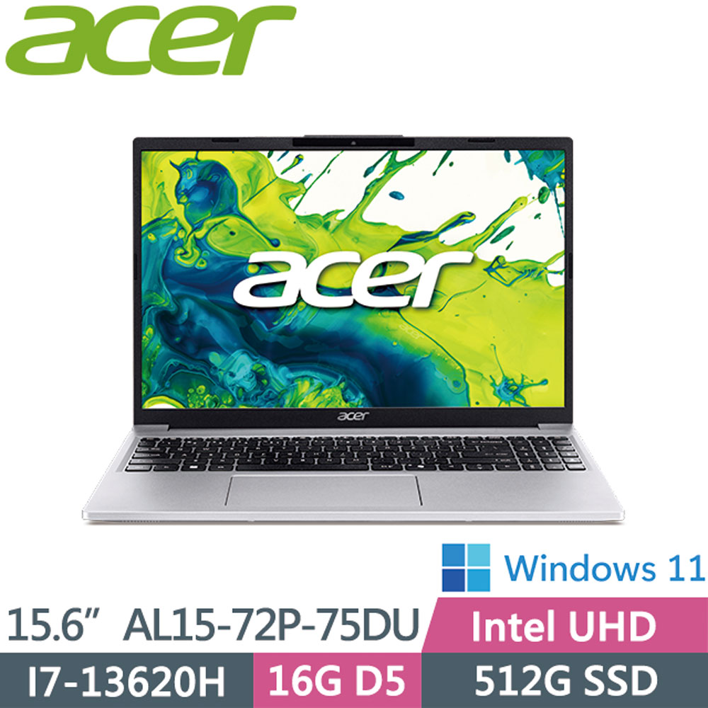 ACER 宏碁 Aspire Lite AL15-72P-75DU (i7-13620H/16G/512G/Win11/15.6吋)效能筆電
