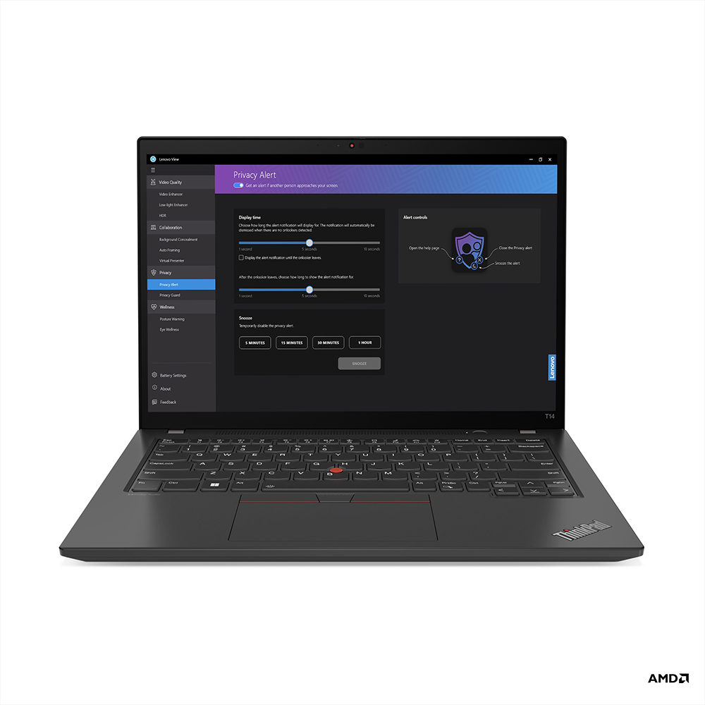 Lenovo ThinkBook T14 G4 14吋商用筆電 黑(R5 7540U/32G/1TB/Win11P/21K3S0HT00)