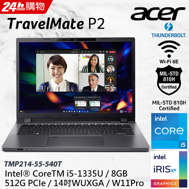 ACER TravelMate TMP214-55-540T (i5-1335U/8GB/512GB PCIe/W11Pro/WUXGA/14)