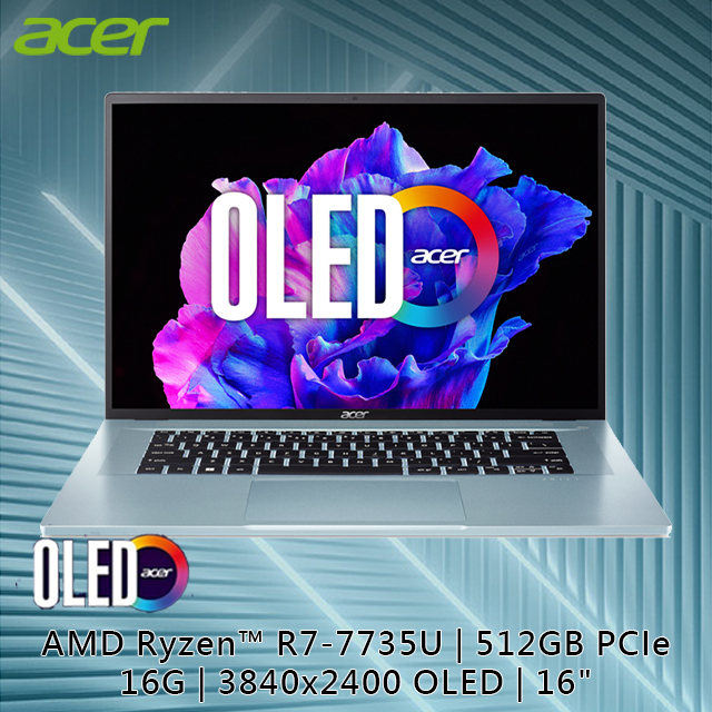 ACER 宏碁 Swift Edge SFE16-42-R260(R7-7735U/16G/512GB PCIe/W11/4K WQUXGA/16)