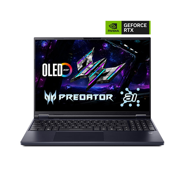 ACER 宏碁 【2024家用版】Predator 16吋 AI電競筆電 黑(Ultra7 255HX/16G/512G/RTX5070-8G/WIN11/PHN16-73-78D0)