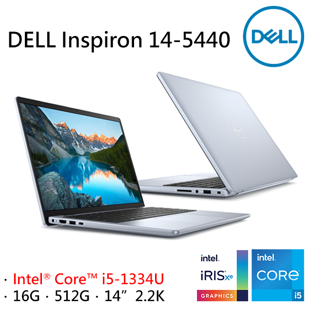 DELL Inspiron 14-5440-R2608LTW (i5-1334U/16G/512G PCIe/W11/2.2K/14)