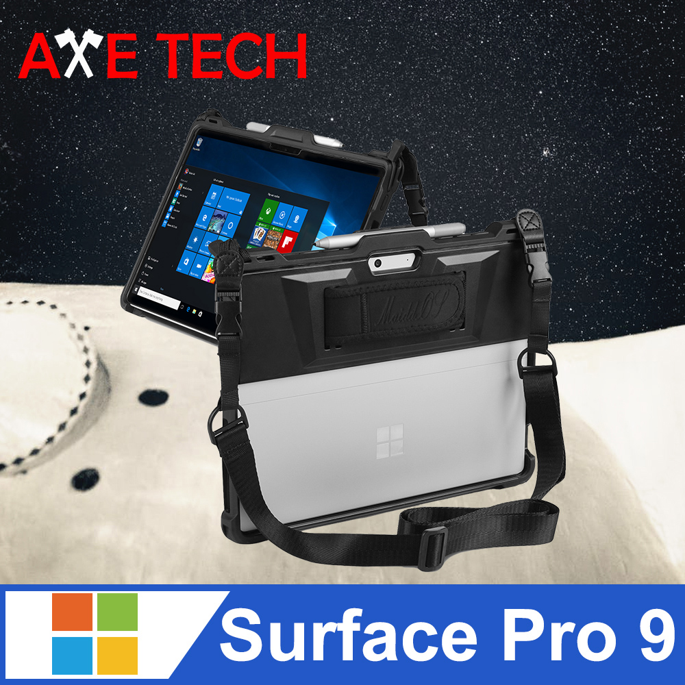 AXE TECH Surface Pro 9 強固型超軍規防摔殼 - 黑色
