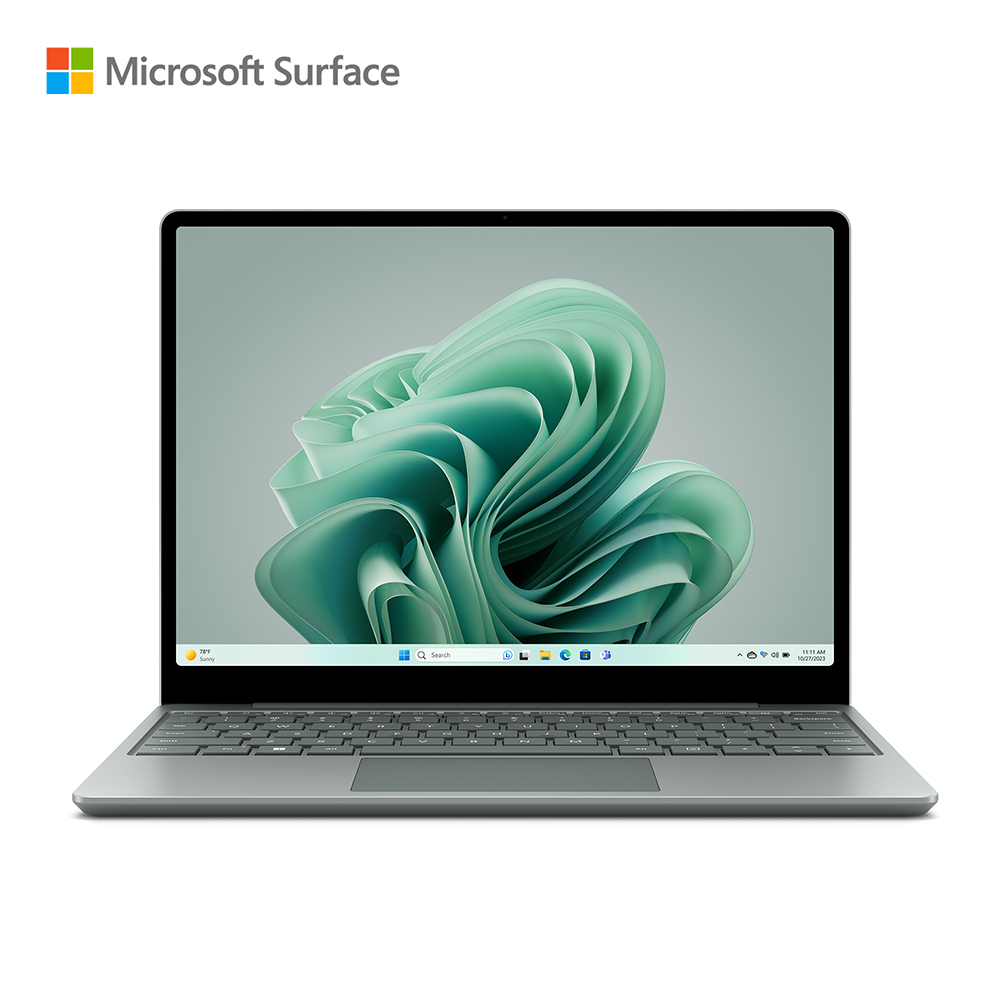 【羅技M720滑鼠組】Surface Laptop Go 3 XKQ-00052 莫蘭迪綠(i5-1235U/16GB/256GB SSD/W11/12.4)