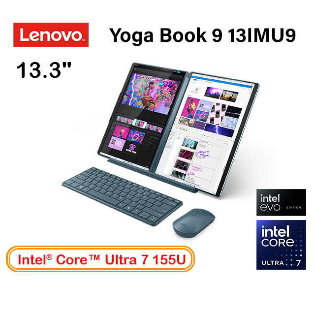 【全新福利品】 Lenovo Yoga Book 9 83FF0029TW(Intel Core Ultra 7 155U/32G/1TB/W11P/2.8K/13.3)