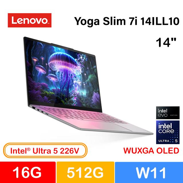 Lenovo 聯想 Yoga Slim 7i 14 是一款輕薄設計的二合一筆電，搭載最新 Intel Core i5/i7 處理器，支援 Windows 11 系統，內建 14 吋 Full HD 高解析度螢幕，輕巧便攜且具備優異的筆電效能與多媒體體驗，適合商務與日常使用。