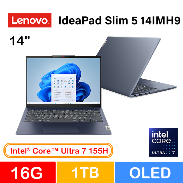 Lenovo IdeaPad Slim 5 14IMH9 83DA0050TW (Intel Core Ultra 7 155H/16G/1TB/W11/WUXGA/14)