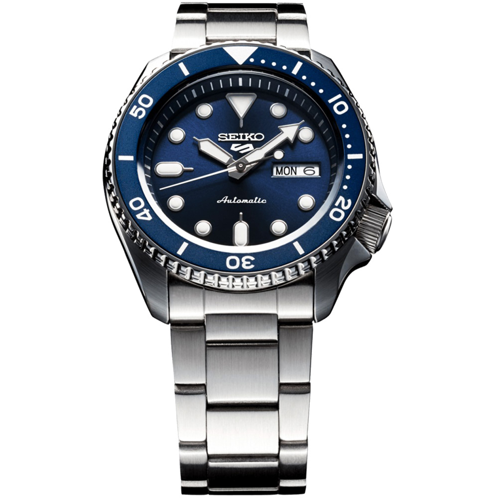 SEIKO 精工 5 Sports 系列機械錶-藍x銀/42.5mm 4R36-07G0B SRPD51K1