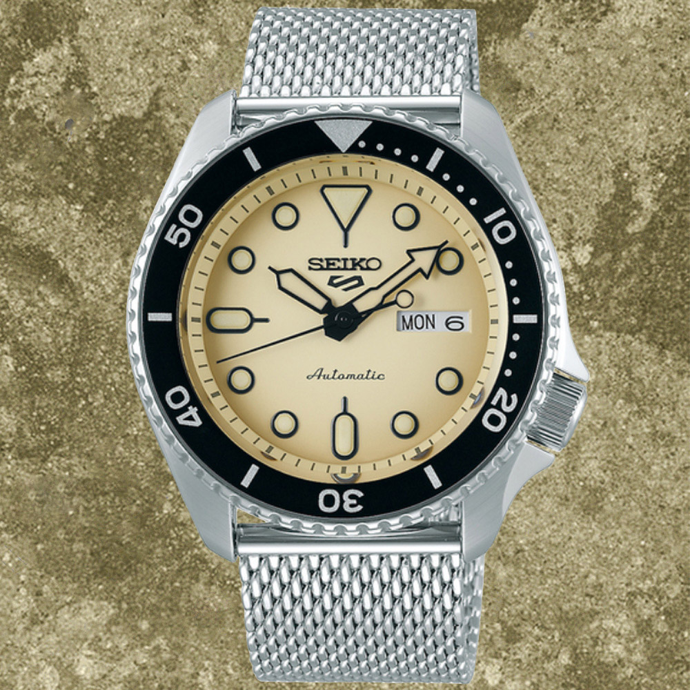 SEIKO 精工 5 Sports系列 Lineup 復古風米蘭帶 機械腕錶 (SRPD67K1/4R36-07G0Y)
