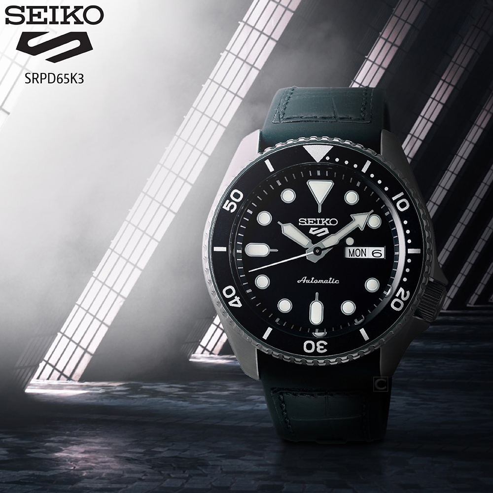 SEIKO 精工 5 Sports 系列 黑潮機械錶 (4R36-07G0X/SRPD65K3)-黑/42.5mm