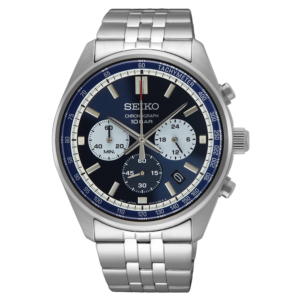 SEIKO 精工 日系白熊貓錶計時手錶-41.5mm8T63-00W0B/SSB427P1