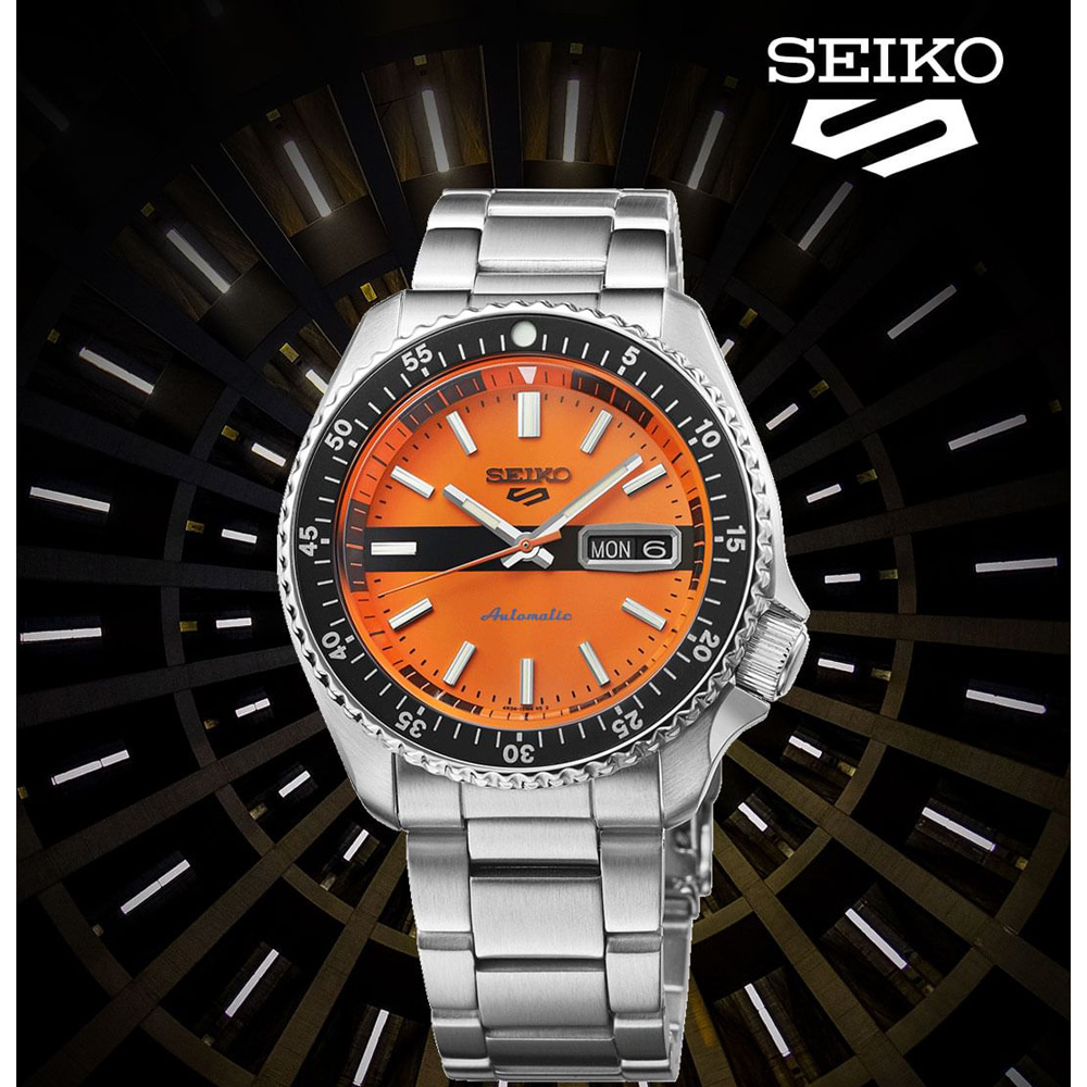 SEIKO 精工 5 Sports 55周年現代詮釋版 1969 機械錶-橘/42.5mm(SRPK11K1/4R36-13V0L)