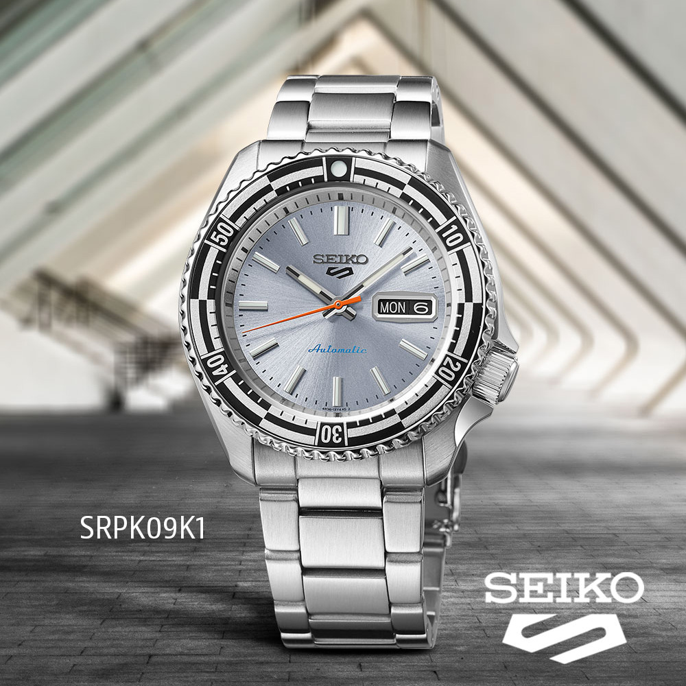 SEIKO 精工 5 Sports 55周年現代詮釋版 1969 機械錶-灰/42.5mm(SRPK09K1/4R36-15E0N)