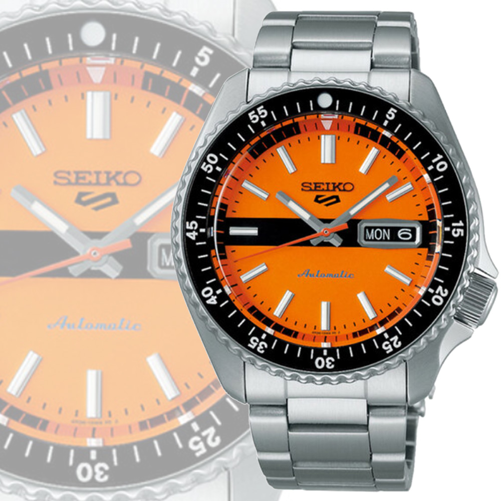 SEIKO 精工 Seiko 5 Sports SKX 現代詮釋版復刻機械錶-橘42.5mm(SRPK11K1/4R36-13V0L)