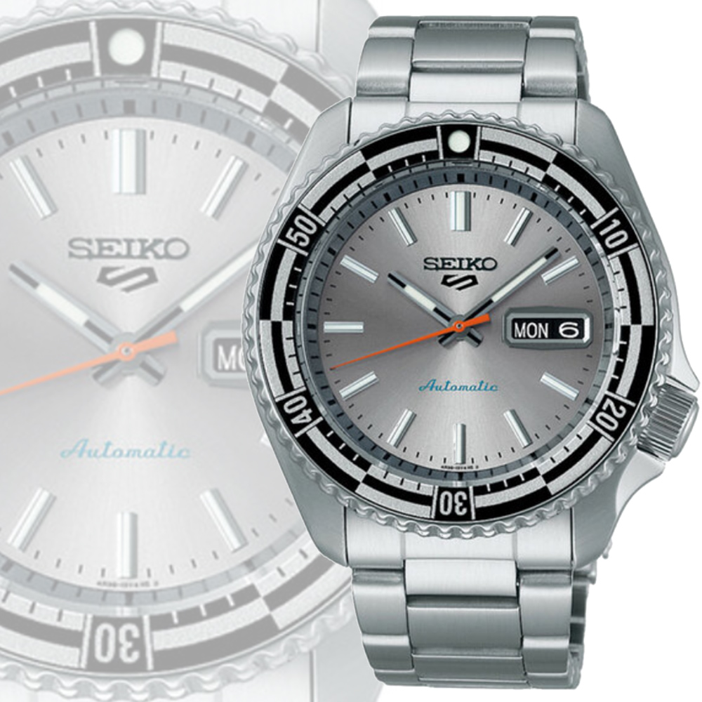 SEIKO 精工 Seiko 5 Sports SKX 現代詮釋版復刻機械錶-銀42.5mm(SRPK09K1/4R36-15E0N)