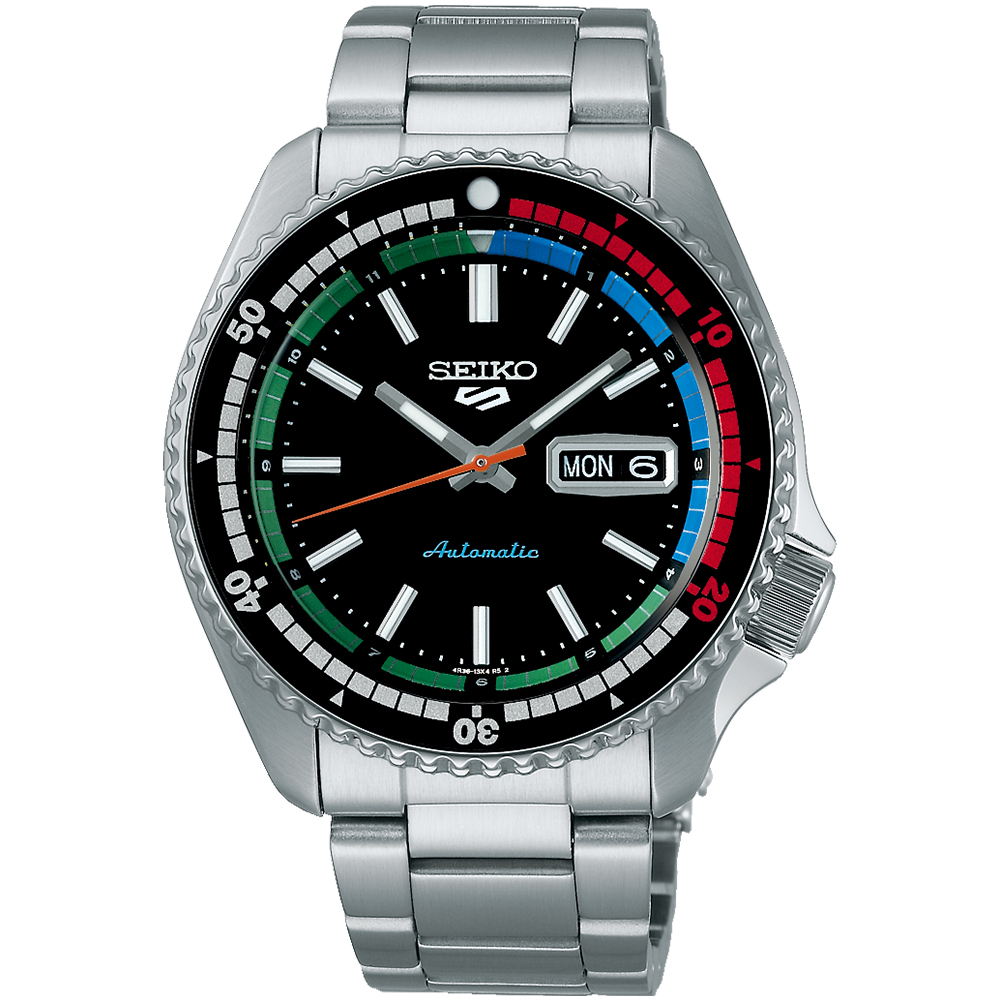 SEIKO 精工 5 Sports SKX 55周年現代詮釋版機械錶/黑/42.5mm (4R36-15D0D/SRPK13K1)