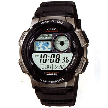 【CASIO】 科技數位電子錶(銀框)