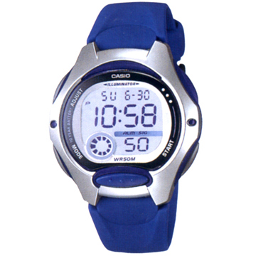 CASIO太空風格時尚電子錶 (藍)